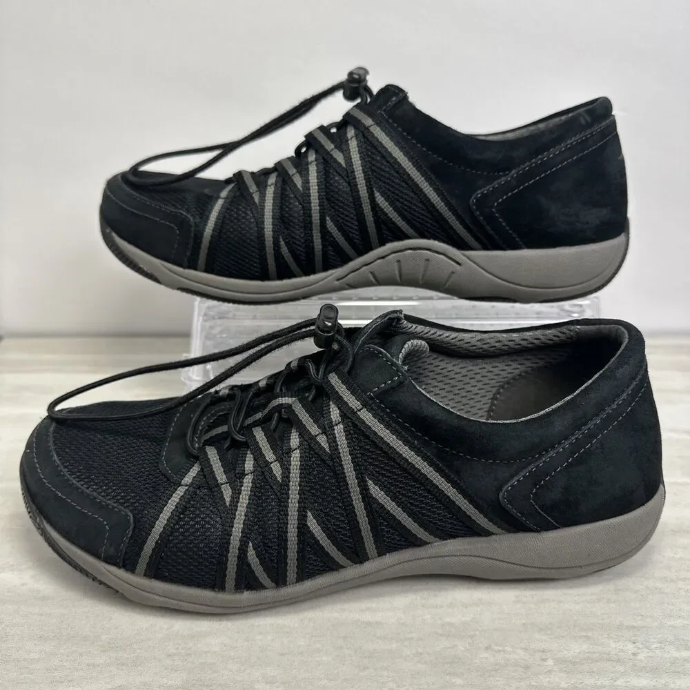 DANSKO Honor Sport Sneaker Women's Size 8.5-9 EUR 39 Black Leather Comfort Nurse - Picture 2 of 12